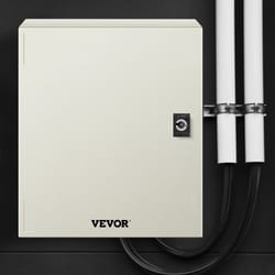 heavy-duty fiberglass electrical box, 12x10x6" ip66 rated weatherproof enclosure with locking hinge & galvanized