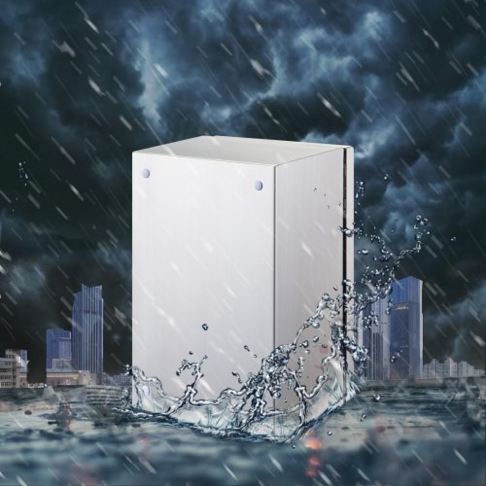 304 Stainless Steel Electrical Box 16x12x8 Heavy Duty NEMA 4X IP66 Enclosure With Reinforced Lock 1
