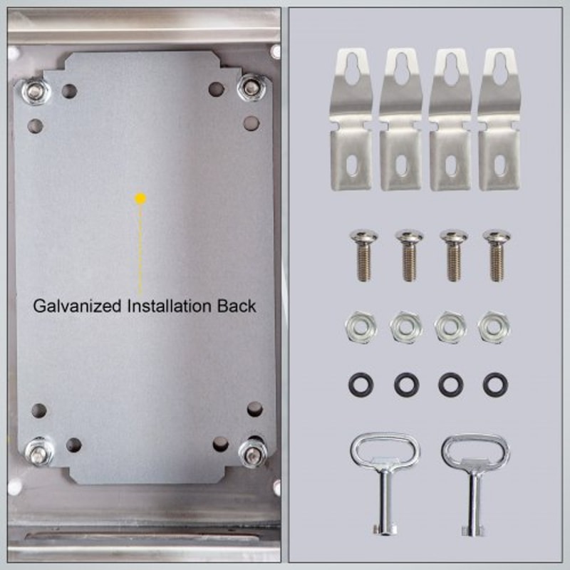 304 Stainless Steel Electrical Box 16x12x8 Heavy Duty NEMA 4X IP66 Enclosure With Reinforced Lock 6