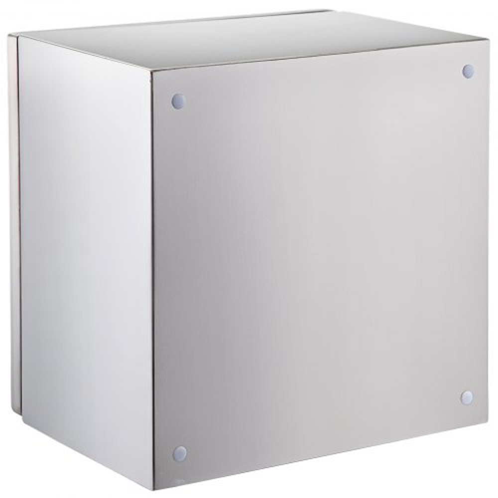Heavy-Duty 304 Stainless Steel Electrical Box, 12x12x8" NEMA 4X Rated, IP66 Waterproof & Dustproof Enclosure