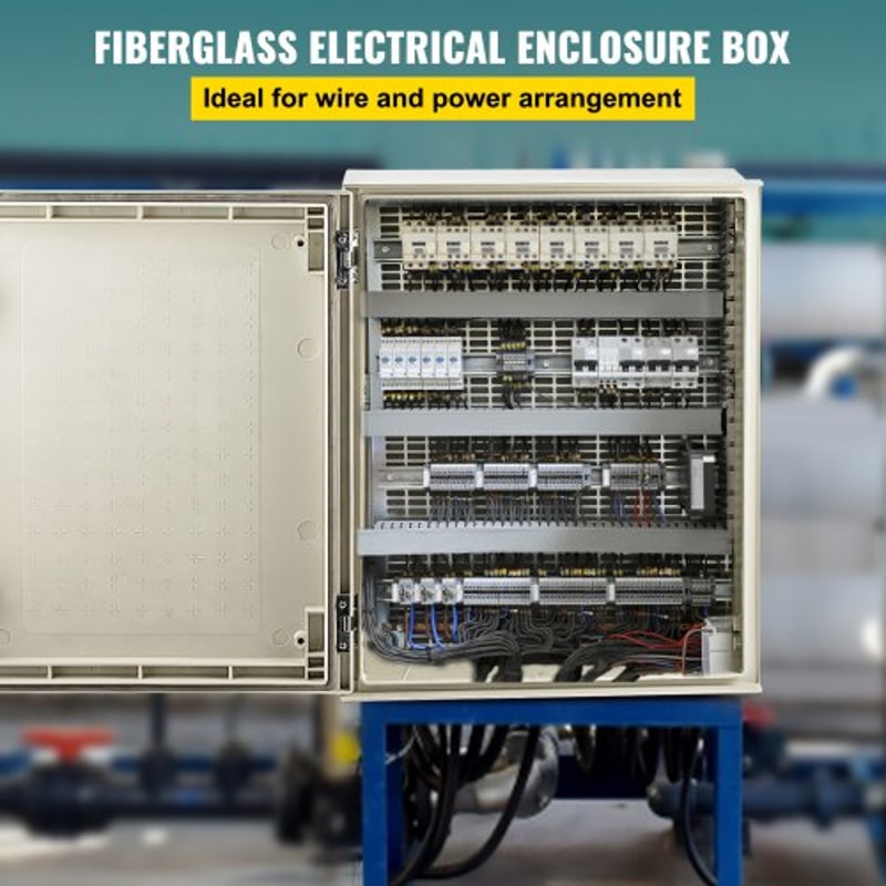 HeavyDuty 197 X 157 X 79 Inch NEMA 4X Fiberglass Junction Box IP66 Waterproof Dustproof Hinged Elec 3