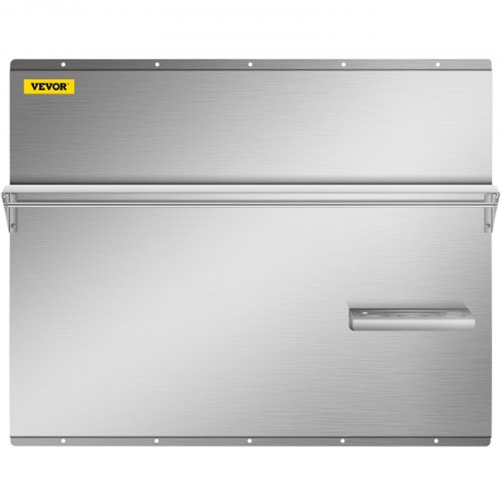 36 X 307 Stainless Steel Backsplash For Range Hood Silver Splash Plate With Builtin Storage Shelf 8