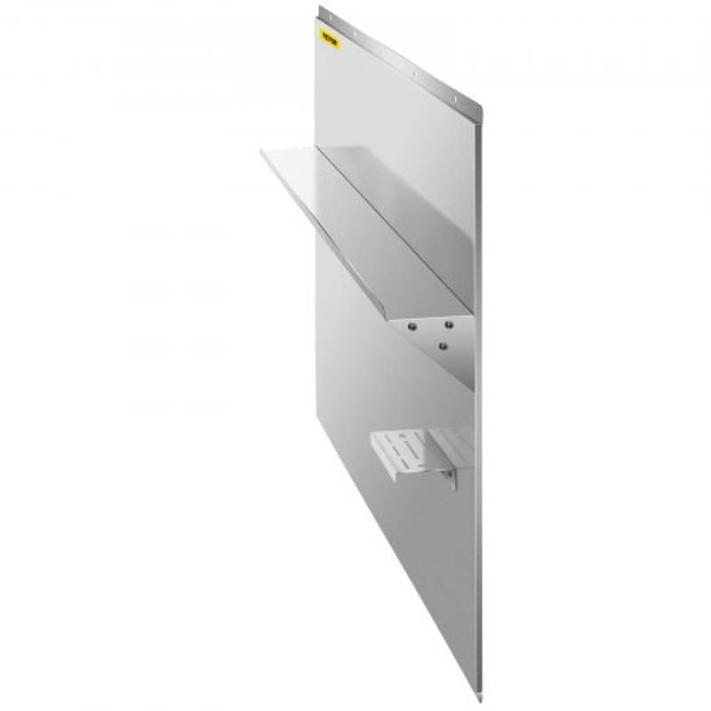 36 X 307 Stainless Steel Backsplash For Range Hood Silver Splash Plate With Builtin Storage Shelf 9