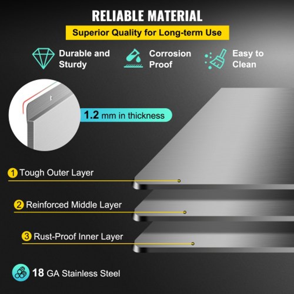 Stainless Steel Range Hood Backsplash 36x30 Inch Silver Splash Plate With Storage Shelf Knife Holde 3