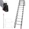 Black Pulldown Attic Stairs 12Step WallMounted Folding Stairs For Attic Retractable Ladder With Arm 1