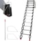Black Pulldown Attic Stairs 12Step WallMounted Folding Stairs For Attic Retractable Ladder With Arm 1