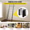 Black Pulldown Attic Stairs 12Step WallMounted Folding Stairs For Attic Retractable Ladder With Arm 2