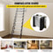 Black Pulldown Attic Stairs 12Step WallMounted Folding Stairs For Attic Retractable Ladder With Arm 2