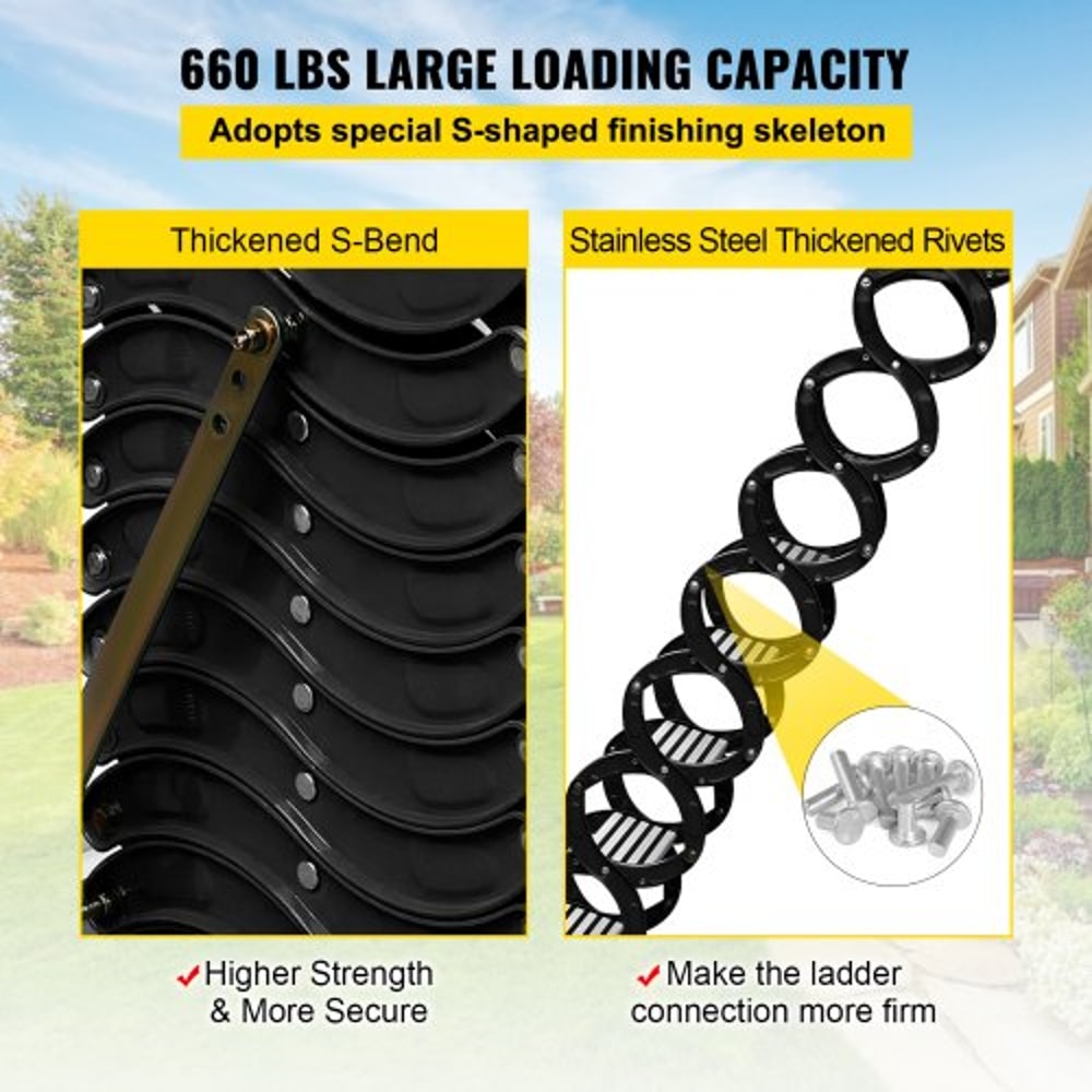 Black Pulldown Attic Stairs 12Step WallMounted Folding Stairs For Attic Retractable Ladder With Arm 3