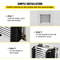 Black Pulldown Attic Stairs 12Step WallMounted Folding Stairs For Attic Retractable Ladder With Arm 6