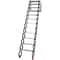 Black Pulldown Attic Stairs 12Step WallMounted Folding Stairs For Attic Retractable Ladder With Arm 7