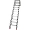 Black Pulldown Attic Stairs 12Step WallMounted Folding Stairs For Attic Retractable Ladder With Arm 7