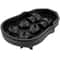 Skull Ice Cube Tray, Grid Skull Ice Ball Maker, Flexible Black Silicone Ice Tray with Lid & Funnel for Halloween
