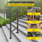Wrought Iron Handrail for Outdoor Stair Railing with Adjustable Front Porch Railings for Concrete Steps or Wood Stairs
