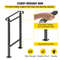 Wrought Iron Handrail for Outdoor Stair Railing with Adjustable Front Porch Railings for Concrete Steps or Wood Stairs