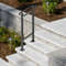 Wrought Iron Handrail for Outdoor Stair Railing with Adjustable Front Porch Railings for Concrete Steps or Wood Stairs