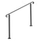 Flexible Wrought Iron Handrail for Outdoor Steps, Black Transitional Stair Railing for Concrete Steps or Wooden Stairs