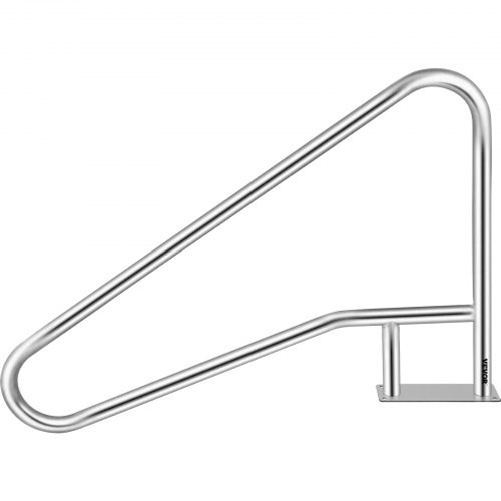 Pool Handrail, Stainless Steel Rustproof Pool Rail with Blue Grip Cover, 250LBS Capacity, Humanized Pool Railing