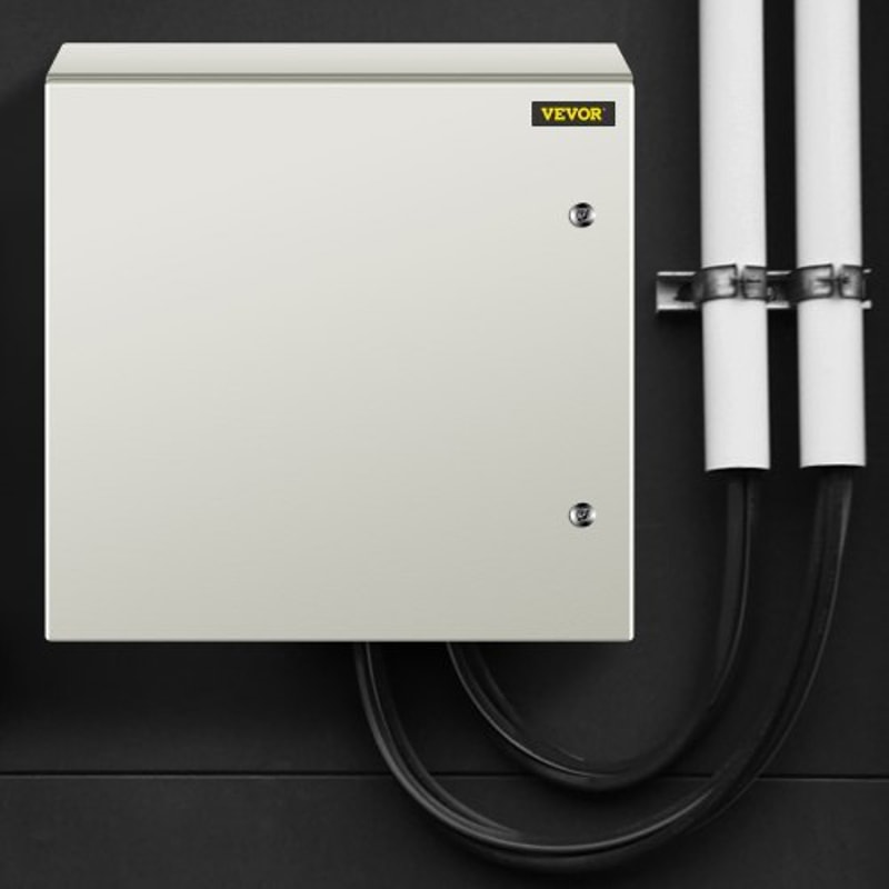 Steel Electrical Box, IP Waterproof & Dustproof Enclosure with Mounting Plate, Indoor/Outdoor NEMA Steel Enclosure