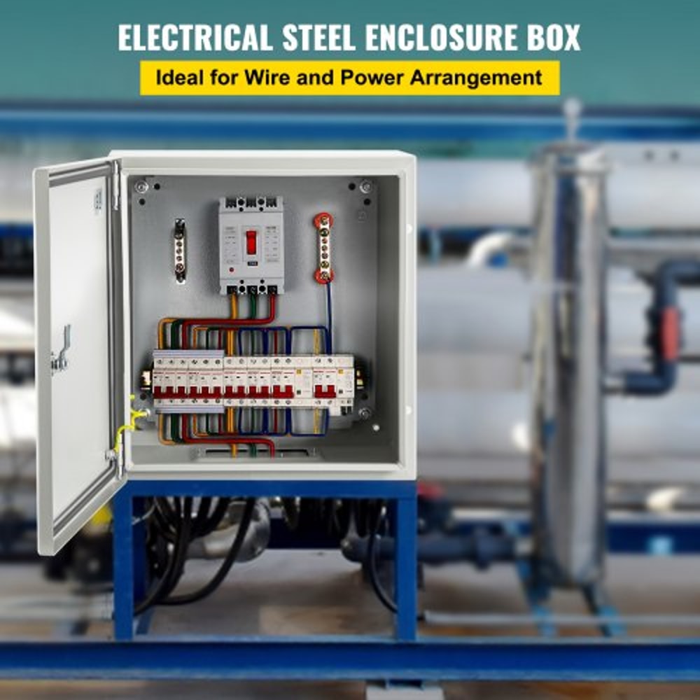 Heavy-Duty Steel Enclosure, IP66 Waterproof Electrical Junction Box for Outdoor & Indoor Wiring