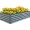 Galvanized Raised Garden Bed, Metal Planter Box for Vegetables, Flowers, Fruits & Herbs, Steel Outdoor Garden Bed Kit