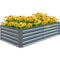 Galvanized Raised Garden Bed, Metal Planter Box for Vegetables, Flowers, Fruits & Herbs, Steel Outdoor Garden Bed Kit