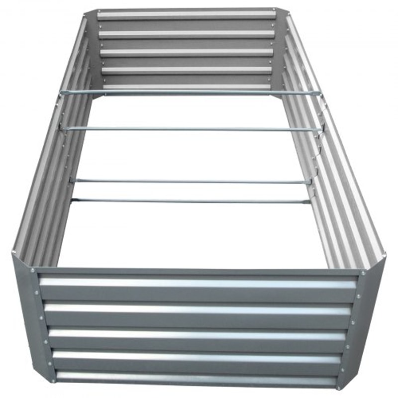 Galvanized Raised Garden Bed, Metal Planter Box for Vegetables, Flowers, Fruits & Herbs, Steel Outdoor Garden Bed Kit