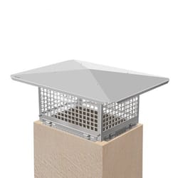 stainless steel chimney cap, adjustable flue cover with mesh screen, bolts & screws, outdoor fireplace spark arrestor