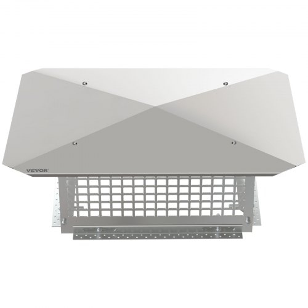 Stainless Steel Chimney Cap, Adjustable Flue Cover with Mesh Screen, Bolts & Screws, Outdoor Fireplace Spark Arrestor