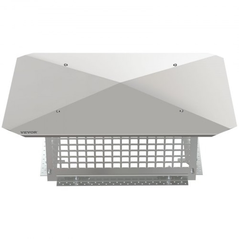 Stainless Steel Chimney Cap, Adjustable Flue Cover with Mesh Screen, Bolts & Screws, Outdoor Fireplace Spark Arrestor