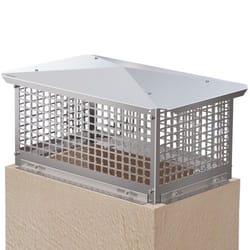 stainless steel chimney cap, flue cover with bolts & screws, adjustable spark arrestor for masonry & clay tile fireplace