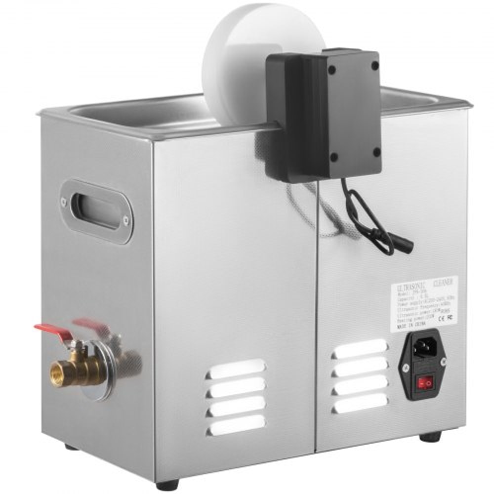 6L 40kHz Vinyl Ultrasonic Cleaning Machine, Knob Control Record Cleaner w/Stainless Steel Tank, Heater & Timer