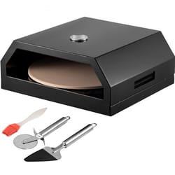 pizza oven set with professional tools, 16.5" outdoor pizza oven kit includes 12" cordierite pizza stone, pizza shovel