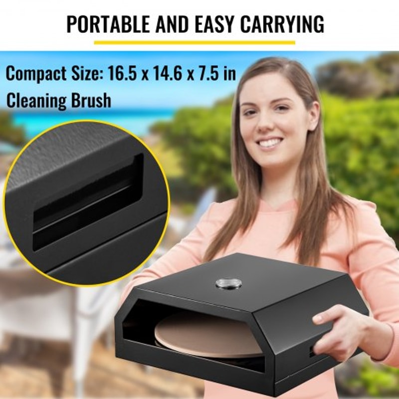 Pizza Oven Set with Professional Tools, 16.5" Outdoor Pizza Oven Kit Includes 12" Cordierite Pizza Stone, Pizza Shovel