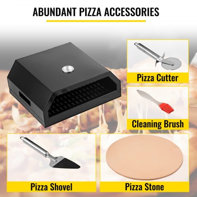 Pizza Oven Set with Professional Tools, 16.5" Outdoor Pizza Oven Kit Includes 12" Cordierite Pizza Stone, Pizza Shovel
