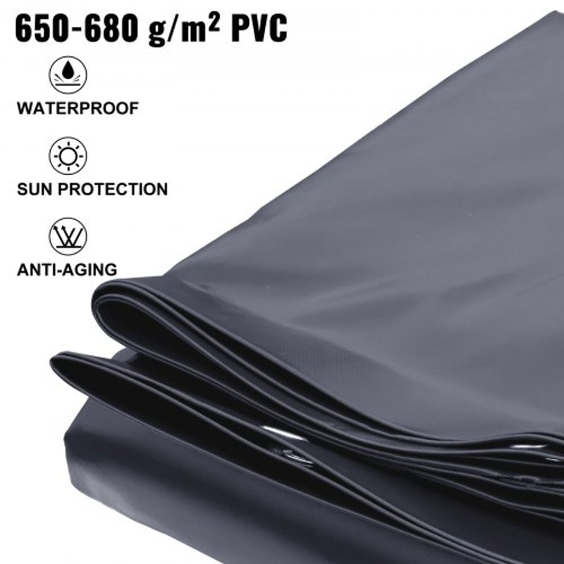InGround Pool Cover 115x196 Ft Premium PVC Safety Pool Cover With Anchors Drain Holes Reduces Evap 3
