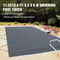 InGround Pool Cover 115x196 Ft Premium PVC Safety Pool Cover With Anchors Drain Holes Reduces Evap 1