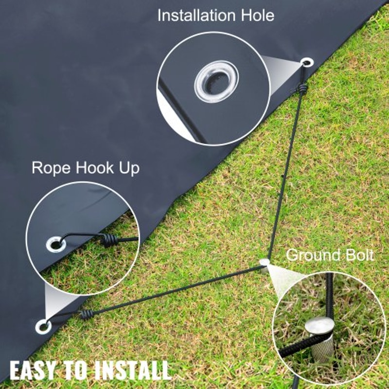 InGround Pool Cover 115x196 Ft Premium PVC Safety Pool Cover With Anchors Drain Holes Reduces Evap 5