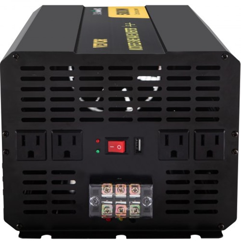 5000W Modified Sine Wave Inverter DC 12V To AC 120V Power Converter With LCD Remote Controller LED 9