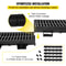 5Pack Plastic Trench Drain System 57x31Inch HDPE Channel Drain With Grates End Caps HeavyDuty Wat 3