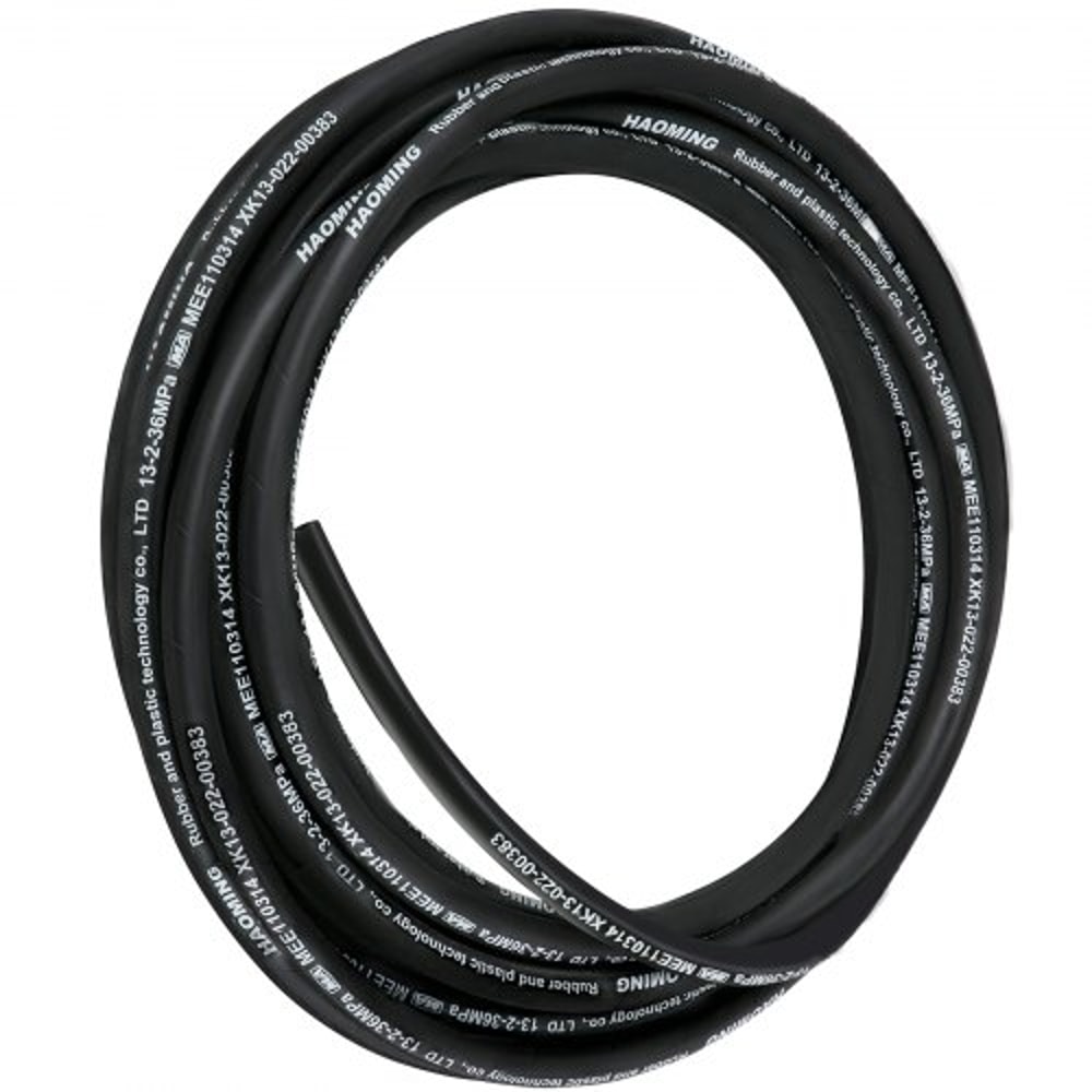 50ft Hydraulic Hose 12 ID 5000 PSI Flexible Oil Hose With 2 Steel Wire Braids Durable TemperatureRe 0