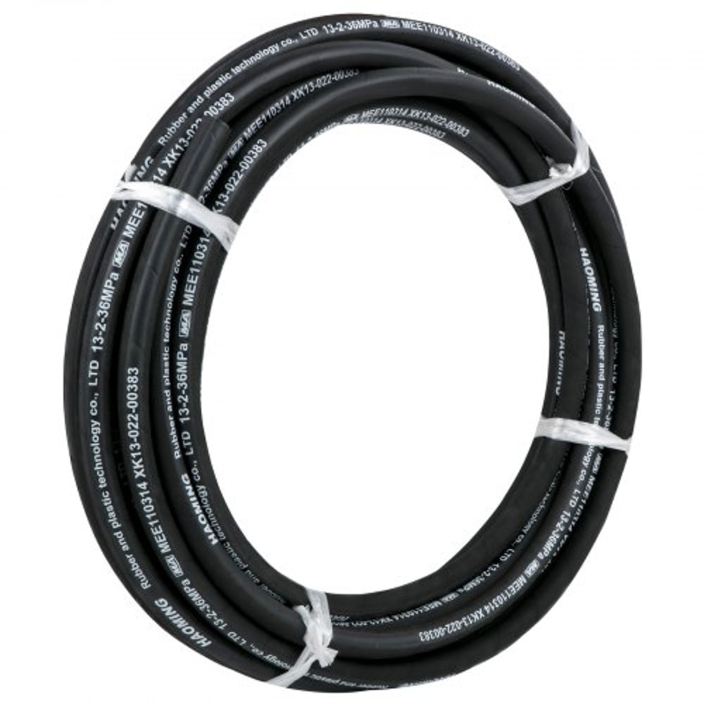 50ft Hydraulic Hose 12 ID 5000 PSI Flexible Oil Hose With 2 Steel Wire Braids Durable TemperatureRe 8