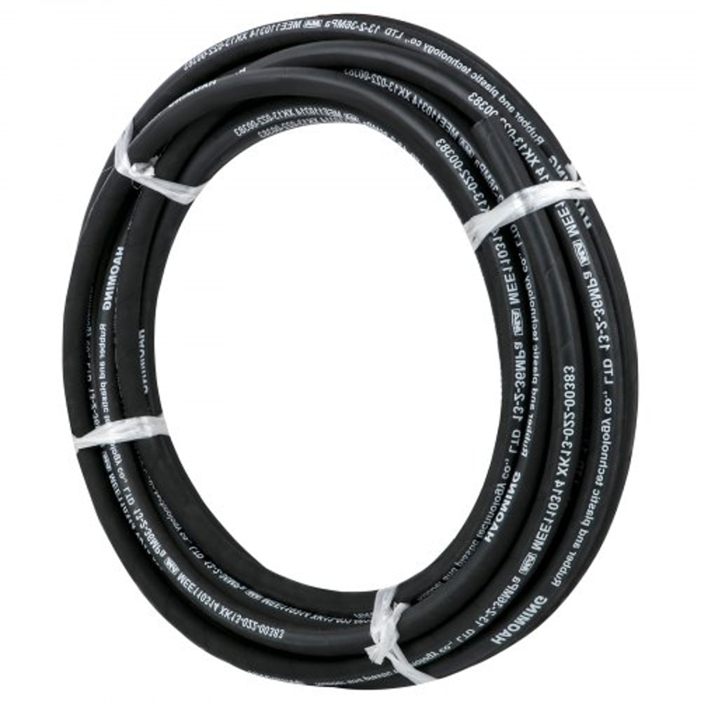 50ft Hydraulic Hose 12 ID 5000 PSI Flexible Oil Hose With 2 Steel Wire Braids Durable TemperatureRe 10