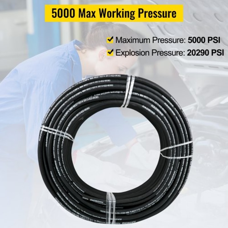 328ft Hydraulic Hose 38 ID 5000 PSI Max Pressure With 2 Steel Wire Braids Bulk Hydraulic Oil Hose F 4