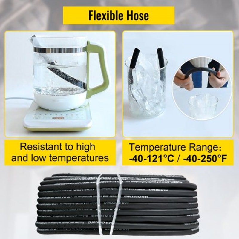 328ft Hydraulic Hose 38 ID 5000 PSI Max Pressure With 2 Steel Wire Braids Bulk Hydraulic Oil Hose F 7