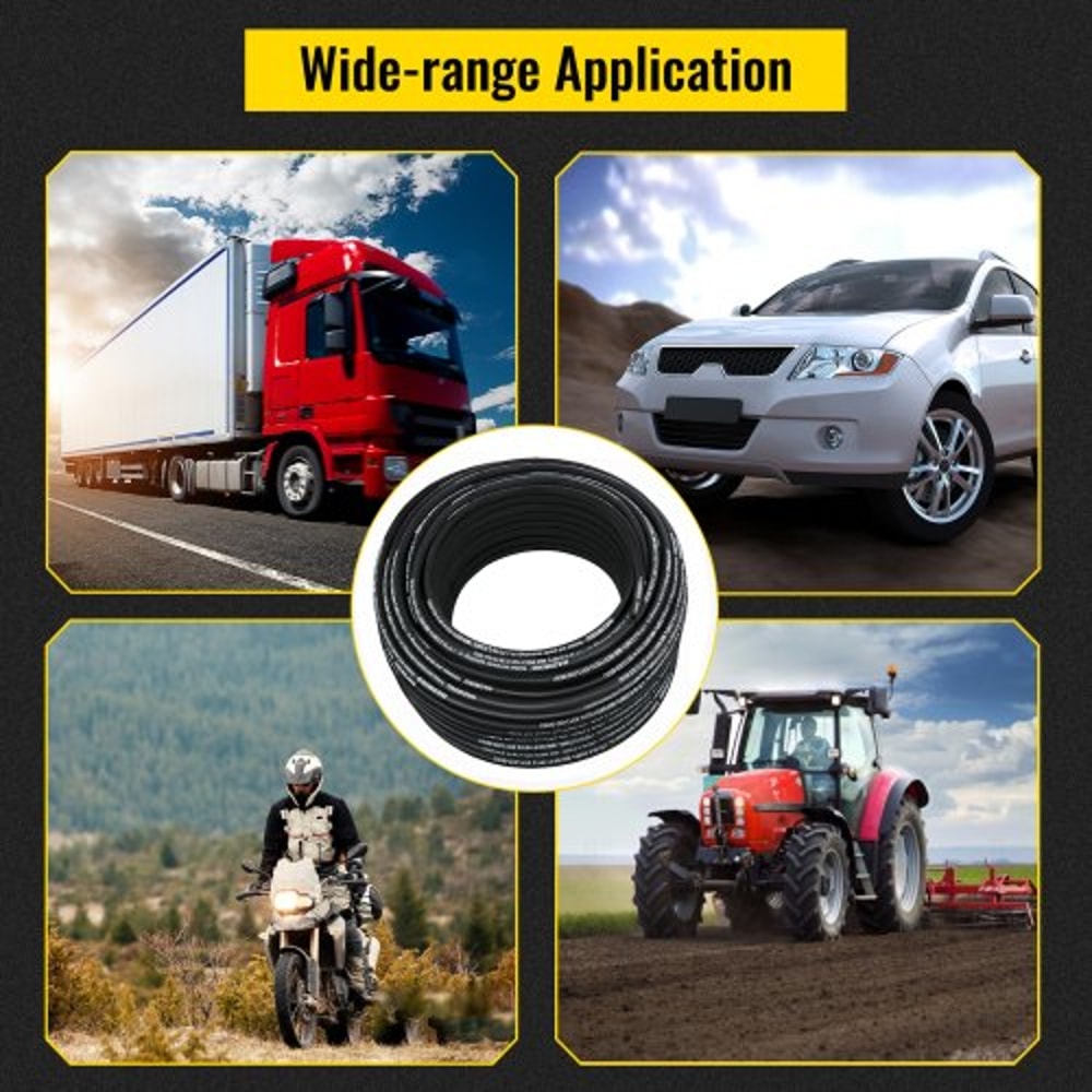 328ft Hydraulic Hose 38 ID 5000 PSI Max Pressure With 2 Steel Wire Braids Bulk Hydraulic Oil Hose F 2