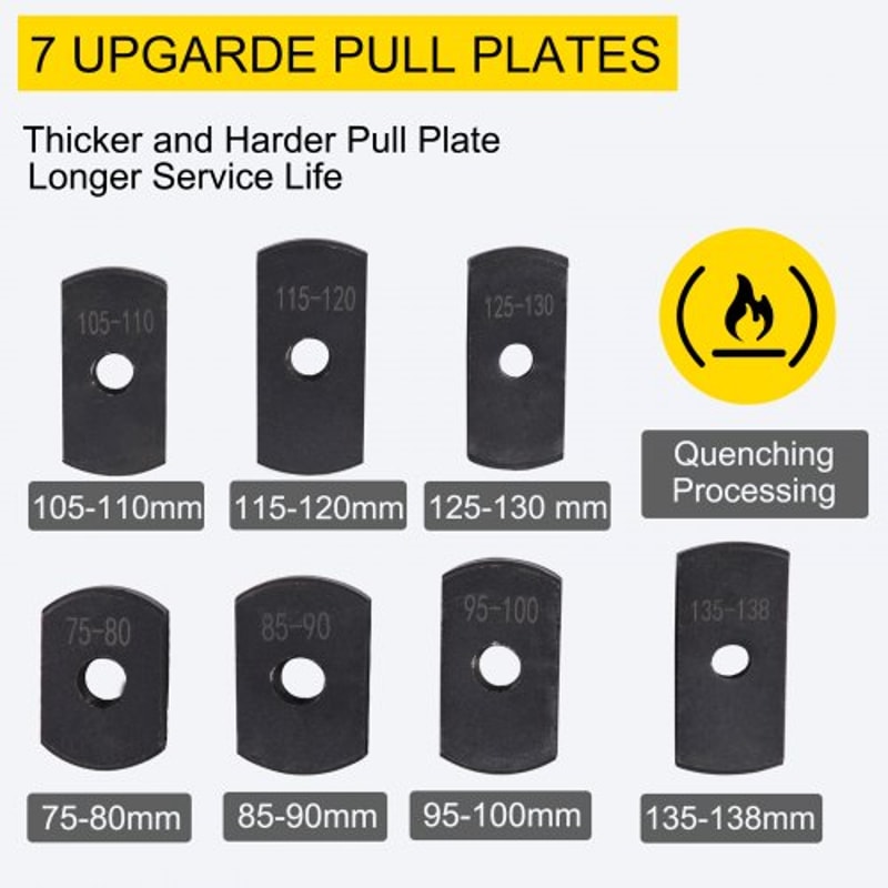 Diesel Engines Liner Puller Tool, Heavy-Duty 75-138mm Universal Cylinder Liner Puller Set for Dry & Wet-Type Auto Repair