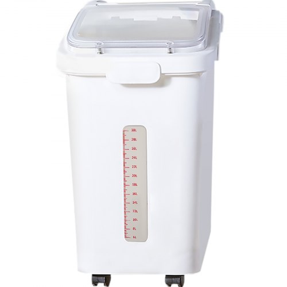 114 Gallon Capacity Shelf Ingredient Bin 280 Cup Flour Storage With Wheels Airtight Lid Scoop 7