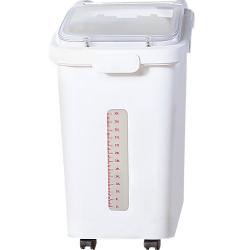 114 Gallon Capacity Shelf Ingredient Bin 280 Cup Flour Storage With Wheels Airtight Lid Scoop 7