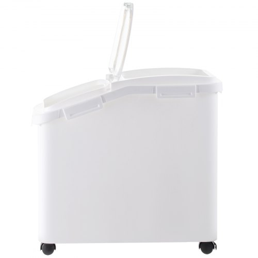 114 Gallon Capacity Shelf Ingredient Bin 280 Cup Flour Storage With Wheels Airtight Lid Scoop 9